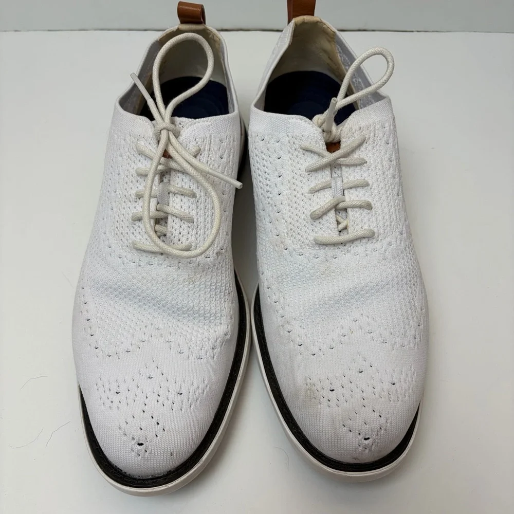 Cole Haan White Grand Evolution Stitchlite‎ Oxford Shoes Men's 8.5